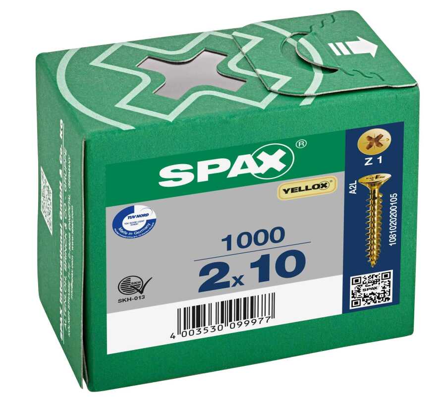 Spax Sunta Vidası 2.0x10 Sarı Kaplama 1Pk:1000 Adet