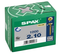 Spax Sunta Vidası 2.0x10 Sarı Kaplama 1Pk:1000 Adet - Spax