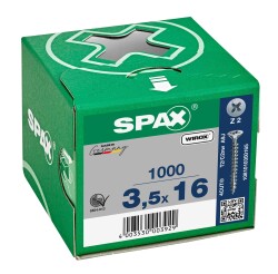 Spax Sunta Vidası 3.5x16 Galv Kaplama 1Pk:1000 Adet - Spax