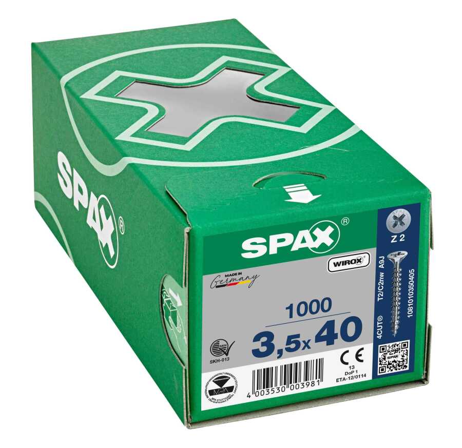 Spax Sunta Vidası 3.5x40 Galv Kaplama 1Pk:1000 Adet