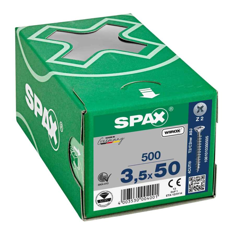 Spax Sunta Vidası 3.5x50 Galv Kaplama 1Pk:500 Adet