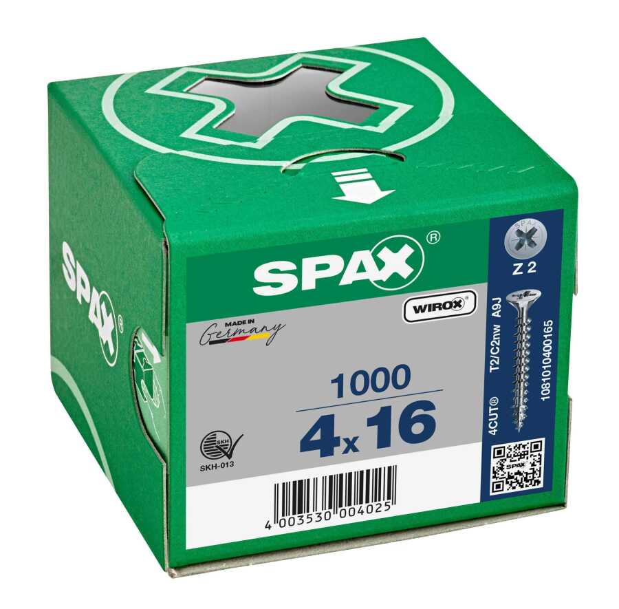 Spax Sunta Vidası 4.0x16 Galv Kaplama 1Pk:1000 Adet