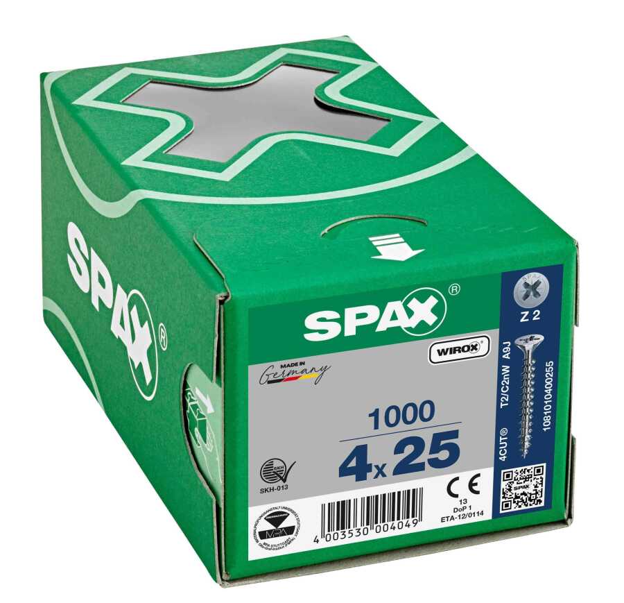 Spax Sunta Vidası 4.0x25 Galv Kaplama 1Pk:1000 Adet