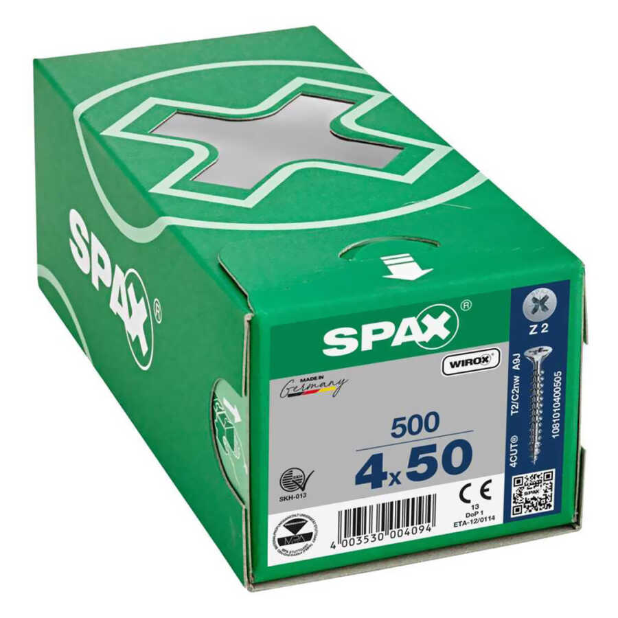 Spax Sunta Vidası 4.0x45 Galv Kaplama 1Pk:500 Adet