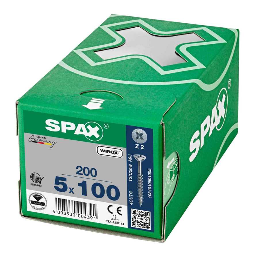 Spax Sunta Vidası 5.0x100 Galv Kaplama 1Pk:200 Adet