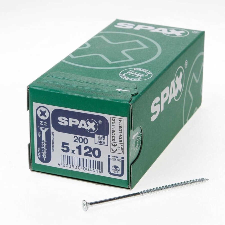 Spax Sunta Vidası 5.0x120 Galv Kaplama 1Pk:200 Adet