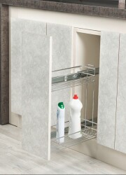 Starax 2214 Chrome Under Counter Detergent Dispenser with Side Rails - Starax