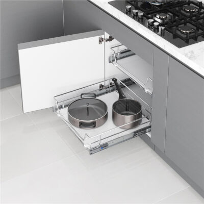 Starax 2309 Telescopic Rail Drawer with Wooden Top - 2