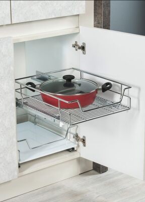 Starax 2333 Chrome Drawer Basket Tendem Rail - 1