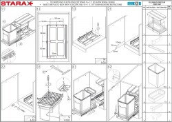 Starax 2391 Plastik Gövde Çöp Kovası Teleskopik Gri 16+1Lt - 4