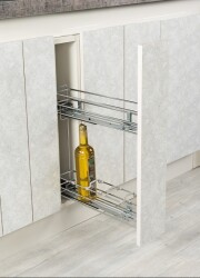 Starax 2413 Chrome Under Counter Bottle Holder Double Opening - Starax