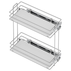 Starax 2494 Chrome Under Counter Detergent Dispenser Double Opening - 1