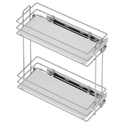 Starax 2494 Chrome Under Counter Detergent Dispenser Double Opening - 1