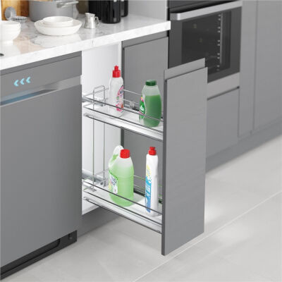 Starax 2494 Chrome Under Counter Detergent Dispenser Double Opening - 2