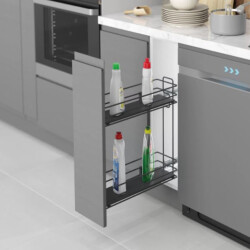 Starax 2496 Antrasit Sağ Tezgah Altı Deterjanlık Çift Açılım - 2