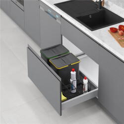 Starax 2553 Drawer Dustbin with Portable Basket (Manual) - 2