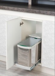 Starax 2572 Paslanmaz Çöp Kovası Teleskopik Raylı 24 Lt - Starax