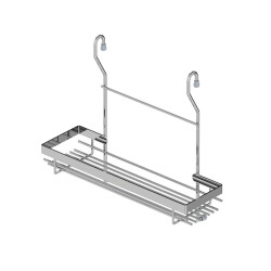 Starax 4003 Chrome Classic Spice Rack Single Small Shelf - Starax