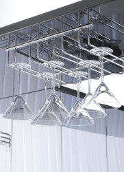 Starax 4043 Anthracite Glass Rack 4 Compartments - Starax