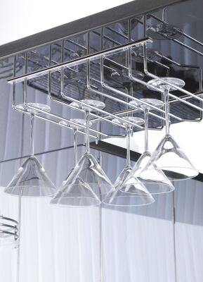 Starax 4043 Anthracite Glass Rack 4 Compartments - 1