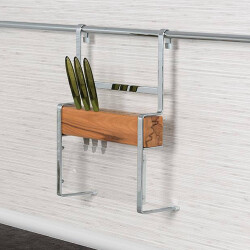 Starax 4101 Hanger Wooden Knife Holder Chrome - Starax
