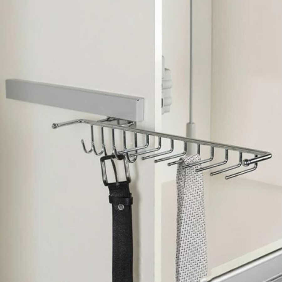 Starax 6060 Raylı Kravatlık ve Kemerlik Krom Sol
