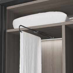 Starax 6073 Gömlek ve Havlu Askısı 50x400x60 mm Antrasit - 2