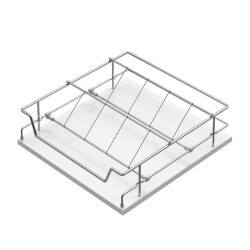 Starax 6102 Frenli Alttan Raylı Ayakkabılık Krom - Starax