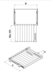 Starax 6205 Trouser Side Rail Aluminium - 2