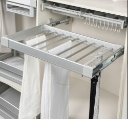 Starax 6208 Raylı Alüminyum Pantolonluk 90cm Gri - Starax