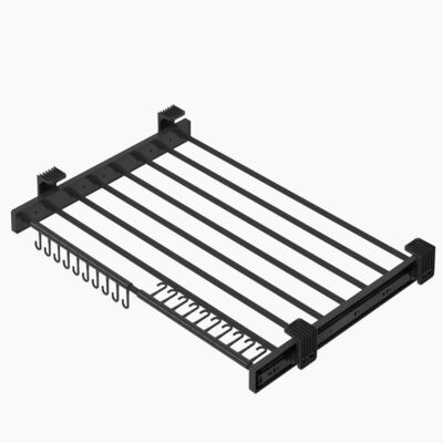 Starax 6301 Plastic Covered Telescopic Rail Trouser Holder - 1