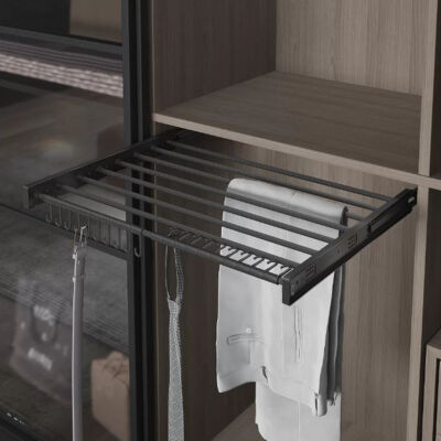 Starax 6301 Plastic Covered Telescopic Rail Trouser Holder - 2