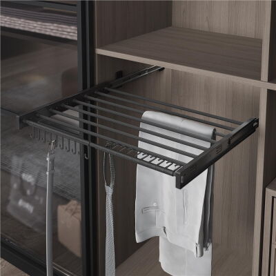 Starax 6307 Grey Trouser Holder Plastic Telescopic Rail - 1