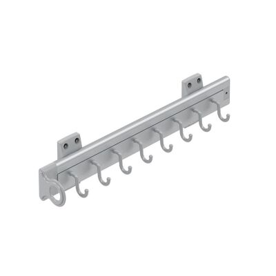 Starax 6542 Grey Tie Rack Rail Aluminum - 1