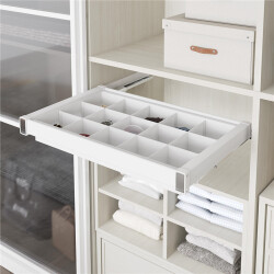 Starax 6717 Aluminium Partition Shelf with Hidden Rail White - 2