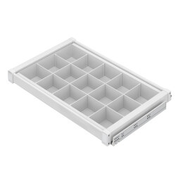 Starax 6717 Aluminium Partition Shelf with Hidden Rail White - Starax