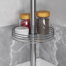 Starax 7102 Chrome Rotating Basket with Transparent Plexiglass Base - Starax