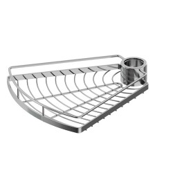 Starax 7104 Chrome Corner Rotating Basket - Starax