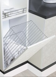 Starax 8012 Chromed Lid Mounted Laundry Basket - Starax