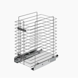 Starax 8053 Chrome Concealed Rail Laundry Basket - Starax