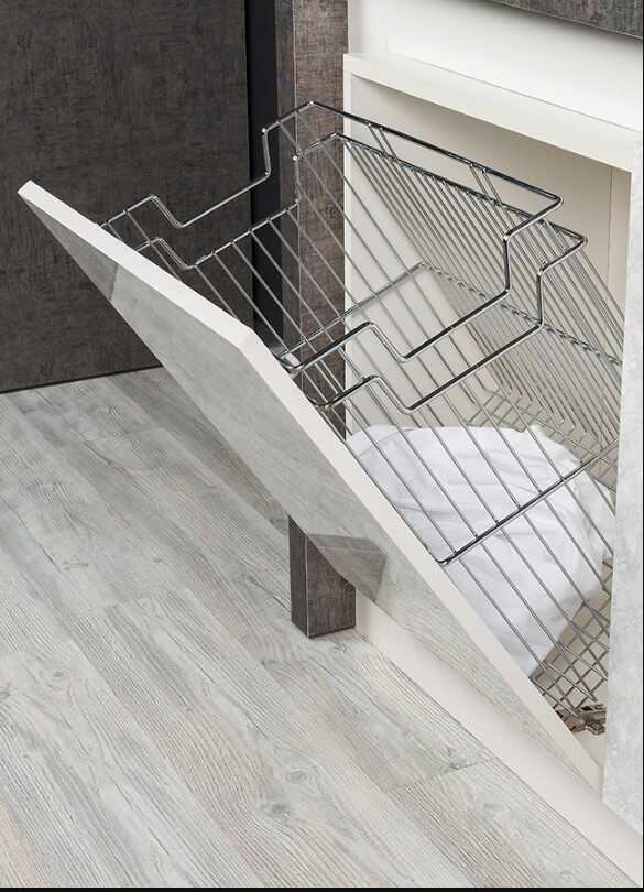 Starax 8113 Askılı Çamaşır Sepeti 40cm Krom