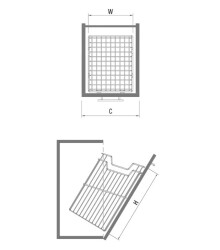 Starax 8115 Chrome Hanging Laundry Basket - 2
