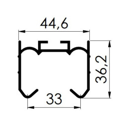 Starax Alüminyum Profil Üst Ray 2 Metre - Starax