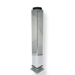 Sym Aluminum Leg Square 40X40 30Cm Chrome - Sym