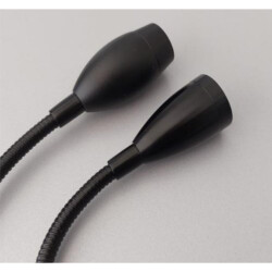 Sym Aplik Yatak Başı Okuma Led Akordiyon Siyah - 2