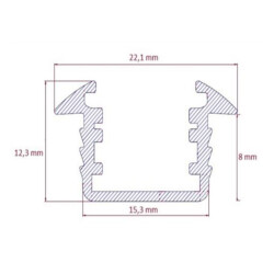 Sym Aydınlatma Profili Led Çerçeveli Kapak 100cm Beyaz - 3