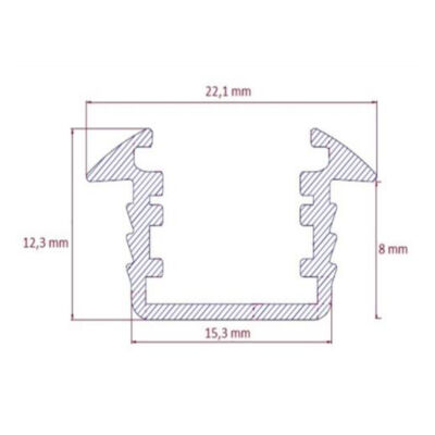 Sym Aydınlatma Profili Led Çerçeveli Kapak 100cm Beyaz - 3