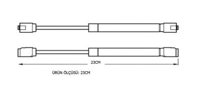 Sym Gazlı Piston 80N Kısa - 3