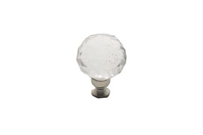 Sym Glass Handle 30Mm Sphere Chrome Transparent - 1