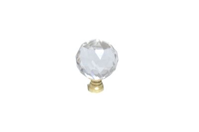 Sym Glass Handle 30Mm Sphere Gold Transparent - 1